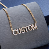 Personalized Name Necklace with Zircon Stone