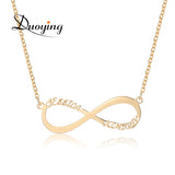 Personalized Two Name Infinity Necklace for Women - Mother Daughter Gift