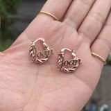 Twist 18mm Letter Mini Hoop Earrings for Girls