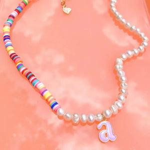 Colorful Tassel Choker Clay Necklace