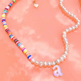 Colorful Tassel Choker Clay Necklace