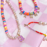 Colorful Tassel Choker Clay Necklace