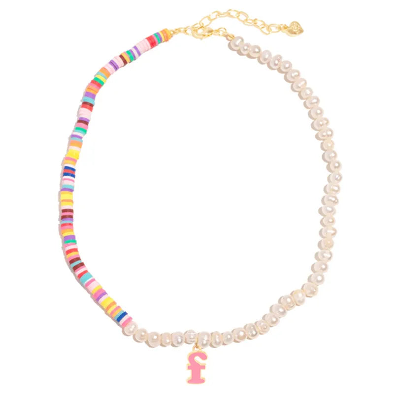 Colorful Tassel Choker Clay Necklace