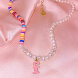 Colorful Tassel Choker Clay Necklace