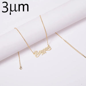 Letter Necklace Name Necklace Chocker Pendant Necklaces Chain Zirconia Necklaces