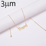 Letter Necklace Name Necklace Chocker Pendant Necklaces Chain Zirconia Necklaces