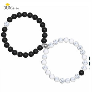 Magnetic Couple Bracelets Natural Stone Beads Romantic Jewelry Present