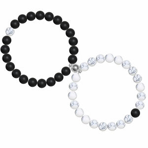 Magnetic Couple Bracelets Natural Stone Beads Romantic Jewelry Present