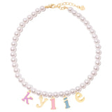 Candy Pearl Letter Necklace Pendant Sweater Chain Christmas