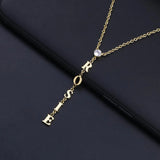 3UMeter Name Necklace Personalize Crystal Choker Necklace Women Pendant