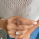 Zirconia Stone Number Necklace for Women