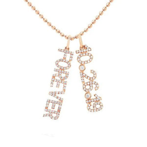 Zirconia Stone Number Necklace for Women