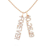 Zirconia Stone Number Necklace for Women
