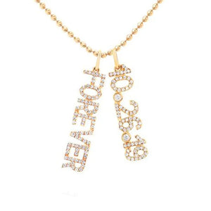 Zirconia Stone Number Necklace for Women