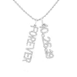Zirconia Stone Number Necklace for Women