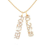 Zirconia Stone Number Necklace for Women