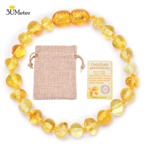 Natural Amber Teething Bracelet for Baby Unisex Gift