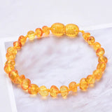 Natural Amber Teething Bracelet for Baby Unisex Gift