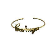 3UMeter Name Women Nameplate Bangle Stainless Steel Bracelet Bangle Gift