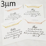 Personalized Bar Bracelet Initial Bridesmaid Gift Name Custom Jewelry