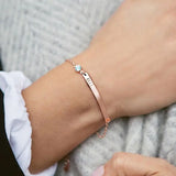 Custom Bar Bracelet - Personalized Engraved Name Initial Bracelet