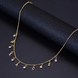 3U Rhinestone Name Necklace Personalized Pendant Necklace