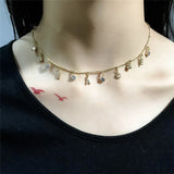 3U Rhinestone Name Necklace Personalized Pendant Necklace