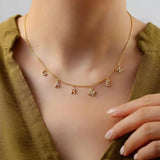 3U Rhinestone Name Necklace Personalized Pendant Necklace