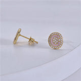 Personalized Heart Enamel Zircon Letter Stud Earrings