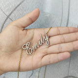 3U Zircon Letter Diamond Name Necklace Personalized Rhinestone Gift