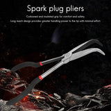 3X 11 Inch Nose Pliers Set Straight Bent Tip Mechanic Grip Hand Tool