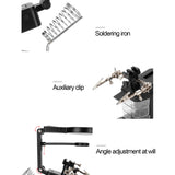 3X 4.5X 25X Magnifying Glass with LED Light Lens Clip Loupe Desktop Magnifier