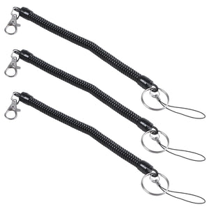 Spring Cord Rope Swivel Lobster Clasp Keyring Chain Strap