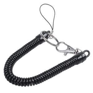 Spring Cord Rope Swivel Lobster Clasp Keyring Chain Strap