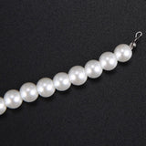 3X Charm Pearl Necklace Metal Clasp Elegant Accessory