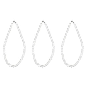 3X Charm Pearl Necklace Metal Clasp Elegant Accessory