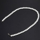 3X Charm Pearl Necklace Metal Clasp Elegant Accessory