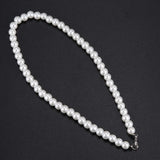 3X Charm Pearl Necklace Metal Clasp Elegant Accessory