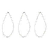 3X Charm Pearl Necklace Metal Clasp Elegant Accessory