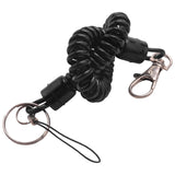 3X Lobster Clasp Spring Coil Cord Strap Keychain Key Chain
