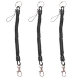 3X Lobster Clasp Spring Coil Cord Strap Keychain Key Chain