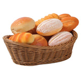 Oval Wicker Bread Basket, 10.2Inch, Food Fruit Cosmetic Storage