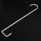 Over Door Wreath Hook - Metal Hanger For Front Or Back Door (White)