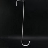 Over Door Wreath Hook - Metal Hanger For Front Or Back Door (White)