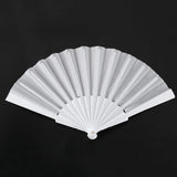 3X Plastic Fabric Hand Foldable Fan For Ladies Men