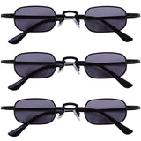 Retro Punk Clear Square Sunglasses Metal Frame