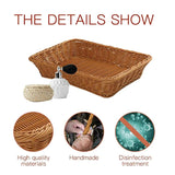 3X Wicker Storage Basket, Brown Bread Basket