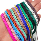 3X6MM Matte MulitColor Arrows Natural Hematite Stone Rubber Spacers Loose Beads
