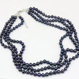 Natural Freshwater Pearl 7-8mm Round Beads Necklace Lady Chain Wedding Gift