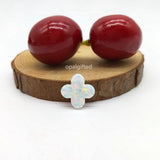 12mm op17 Synthetic Opal Flower 4 leaf Gems Stone Pendant